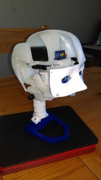 partially assembled robot head